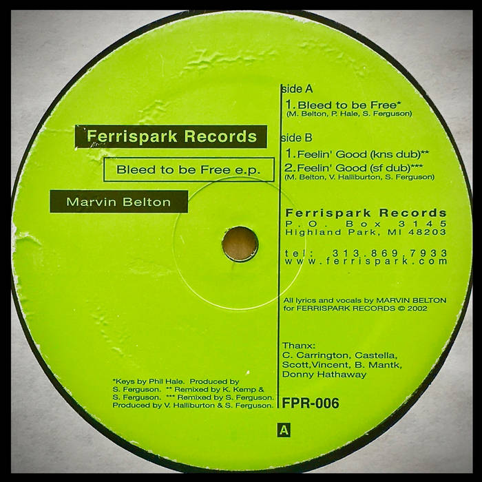 その他 Marvin Belton - Bleed To Be Free E.P. Bleed To Be Free EP | Marvin Belton | Ferrispark Records
