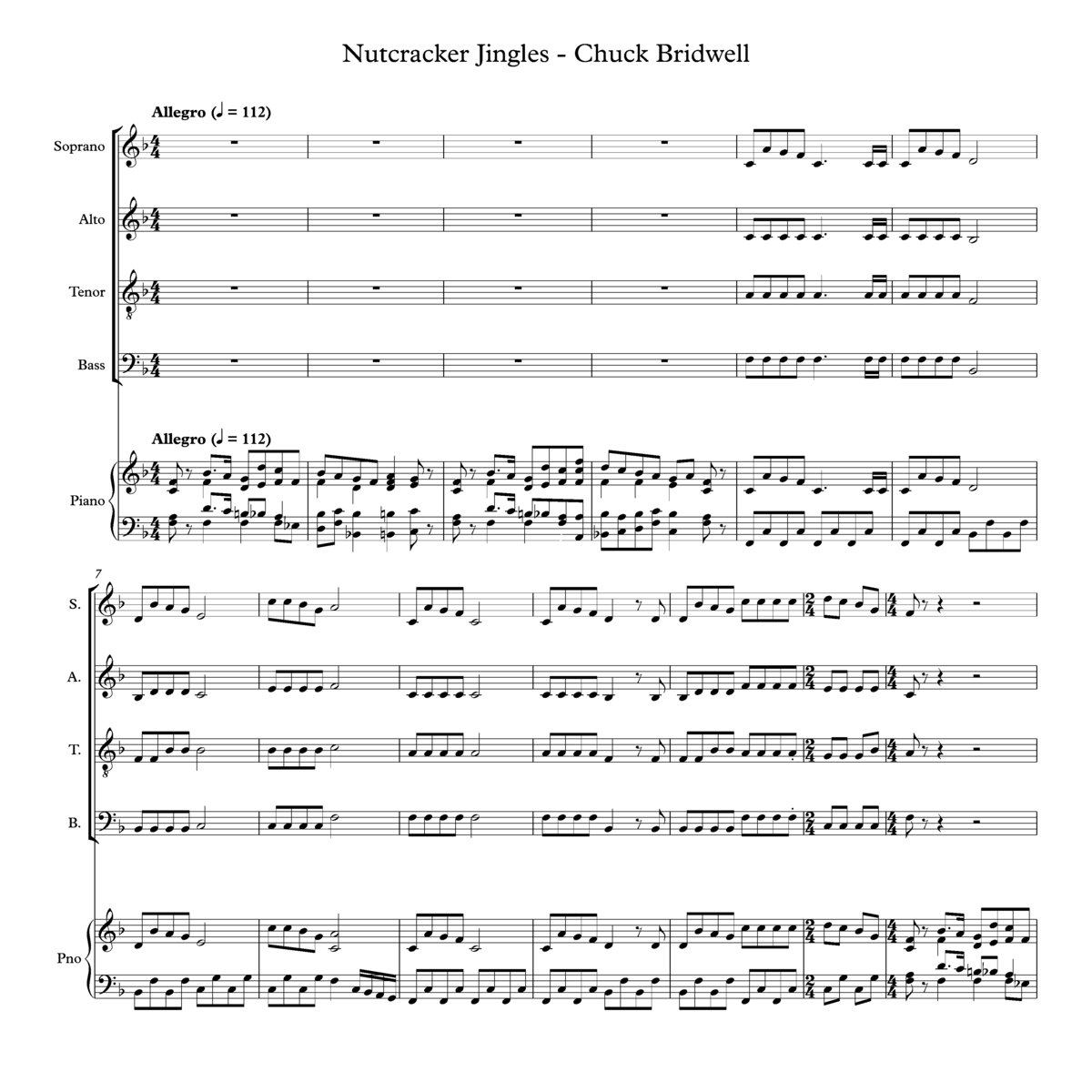 Nutcracker Jingles Chuck Bridwell Choral Music Practice Files