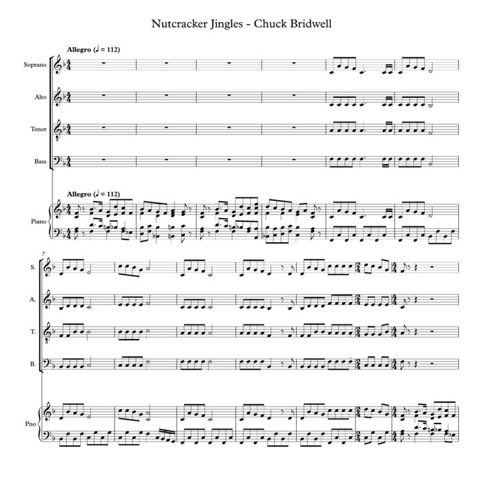 Nutcracker Jingles Chuck Bridwell Choral Music Practice Files