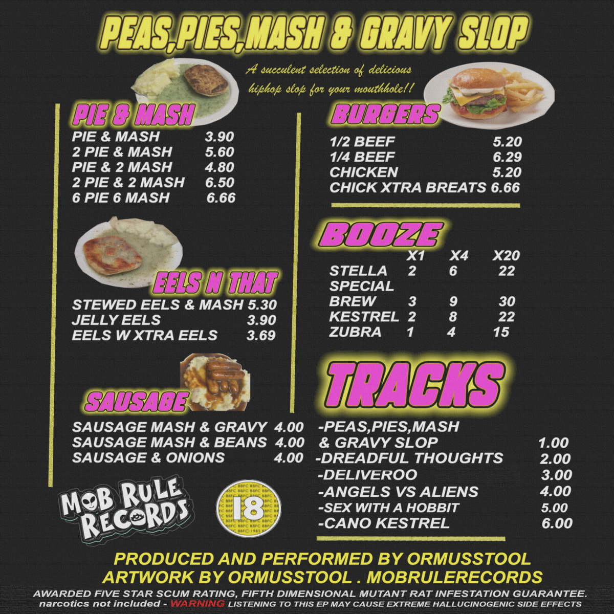 Peas. Pies, Mash And Gravy Slop E.P | OrmusStool | Mob Rule Records