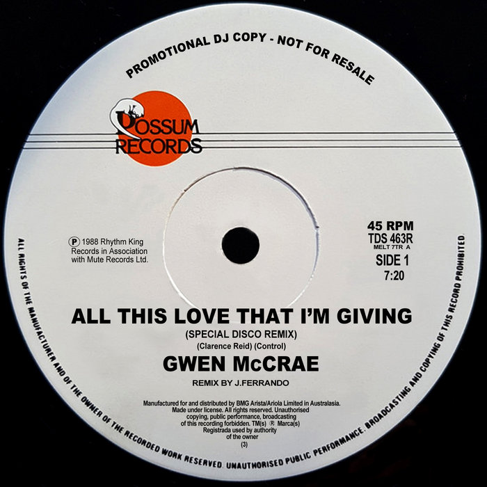 All this love that i m giving special disco remix jose ferrando