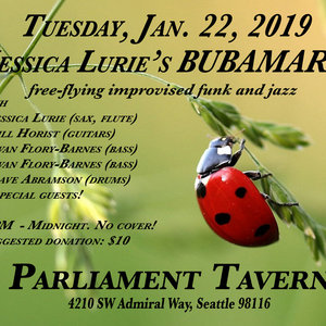 Bubamara LIVE at Parliament Tavern, SeattleJessica Lurie, Bill Horist, Evan Flory-Barnes and Dave Abraham cover