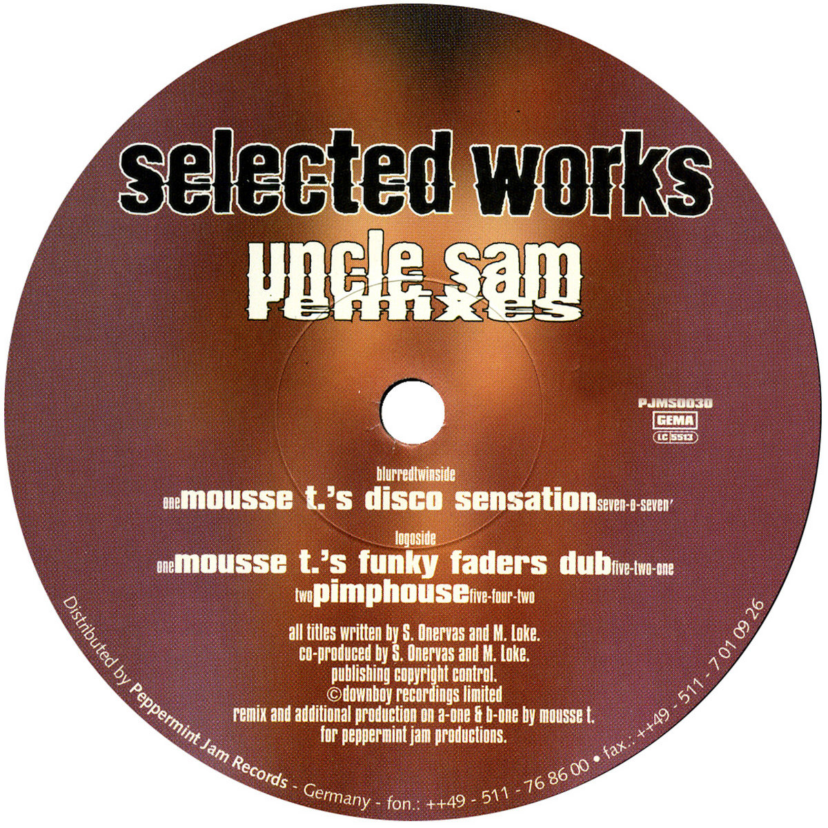 Uncle Sam (The Remixes) | Selected Works | Peppermint Jam Records