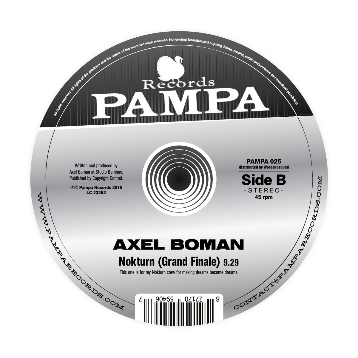 1979 EP (Pampa025) | Axel Boman | Pampa Records