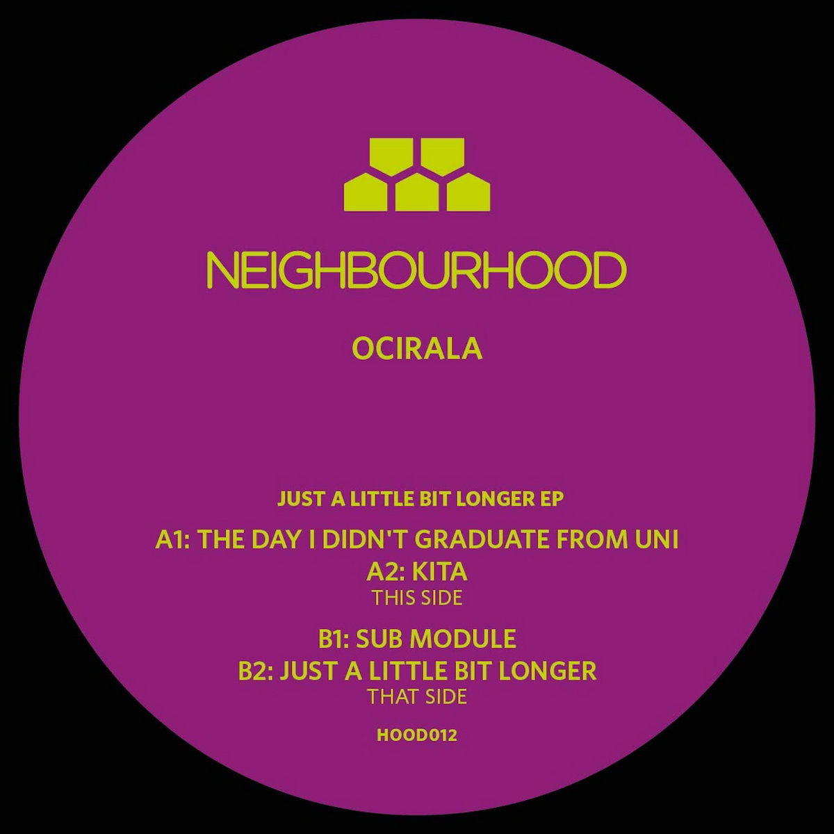 HOOD012 : Ocirala - Just A Little Bit Longer EP | Neighbourhood