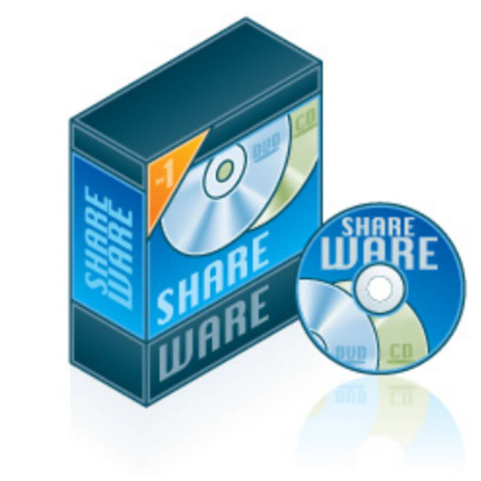 una grafica del pakage di un software shareware