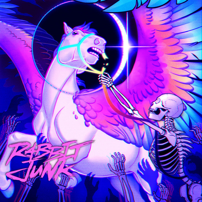 Blacklight Rainbow Pegasus, by Rabbit Junk
