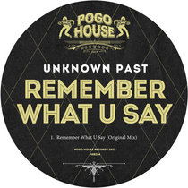 UNKNOWN PAST - Remember What U Say [PHR334] cover art