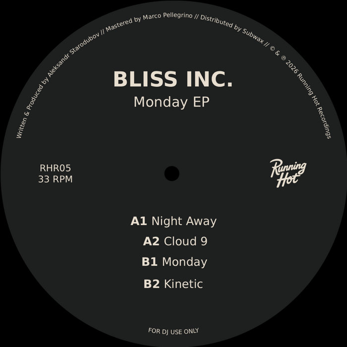 Pochette de Monday EP par Bliss Inc.