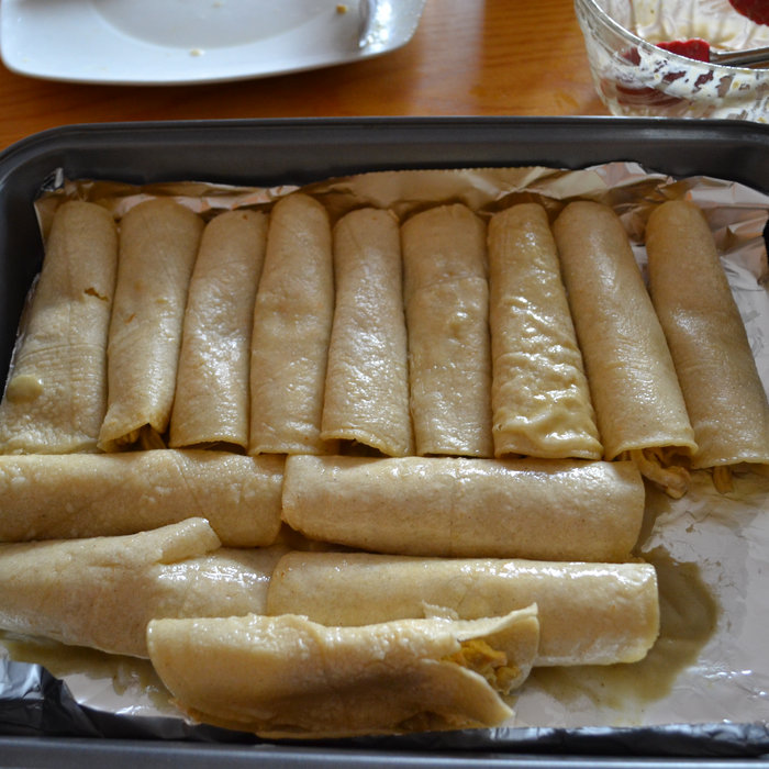 Chicken Enchiladas With Dona Maria Mole Sauce Recipe Lilwas