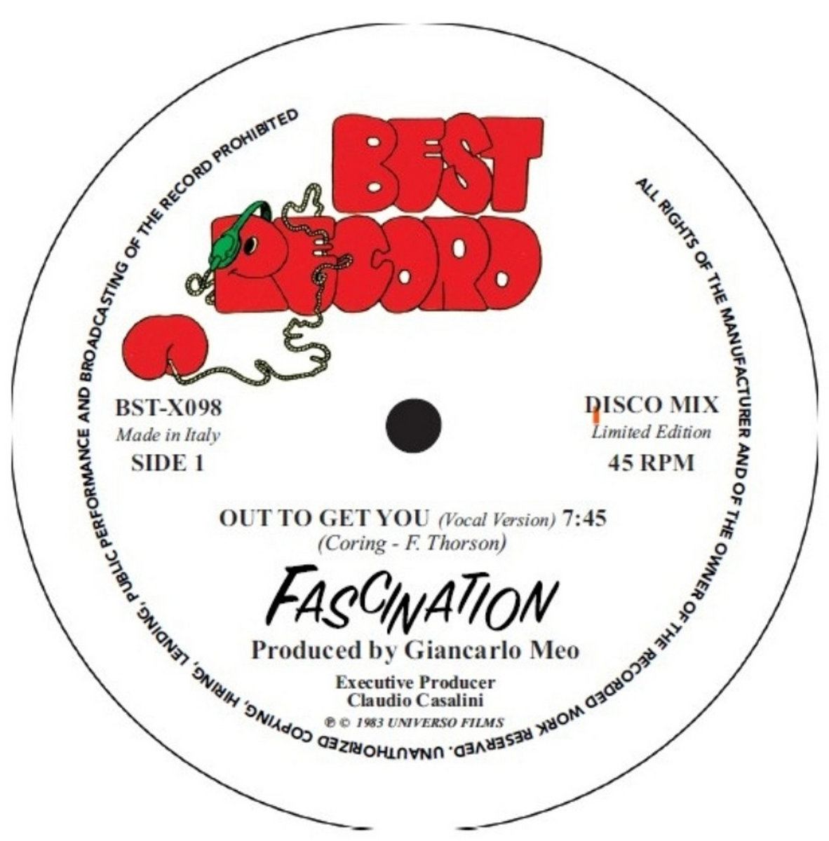 Out to Get You [BST-X098] | FASCINATION | Best Record