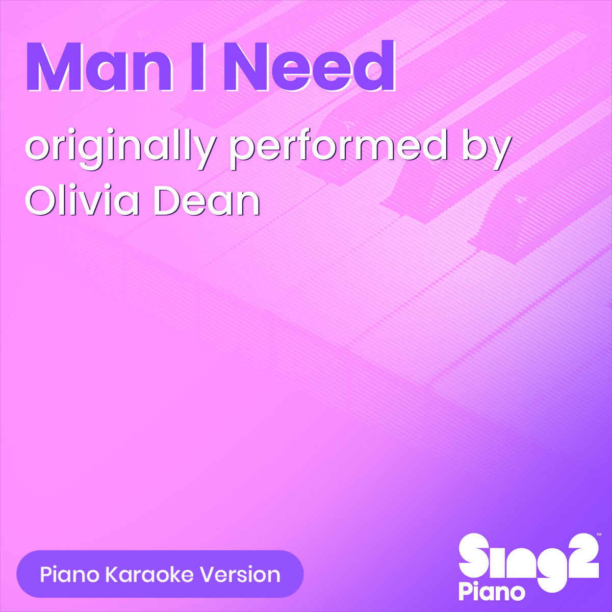 Fresh Look at Man I Need Originally Performed By Olivia Dean Piano Karaoke