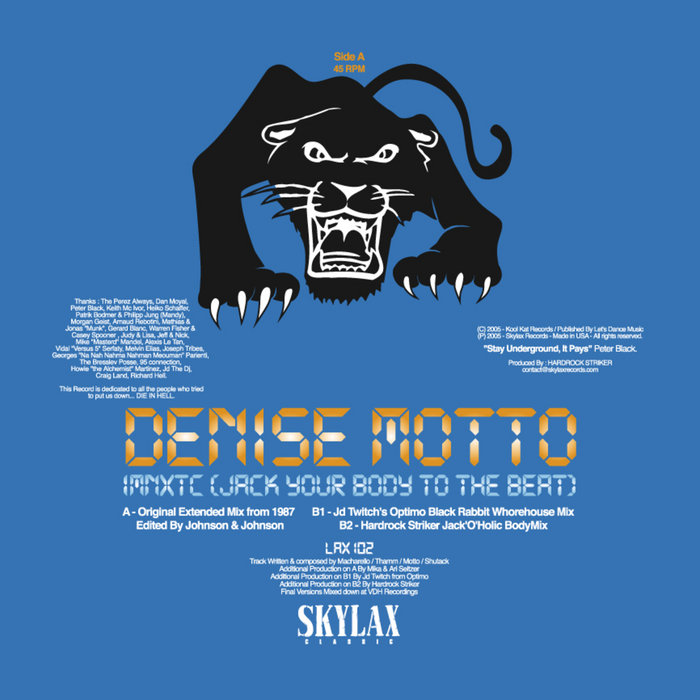 I M N X T C (Jack Your Body To The Beat) (Optimo & Hardrock