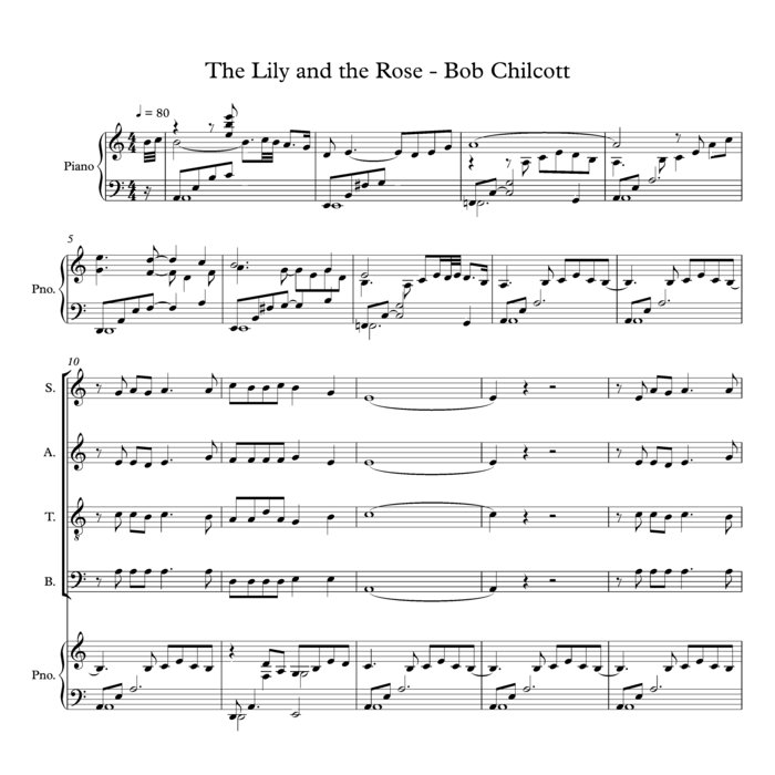 The Lily and the Rose Bob Chilcott Choral Music Practice Files