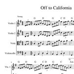 Off to California - harmony arrangement pdf sheet music