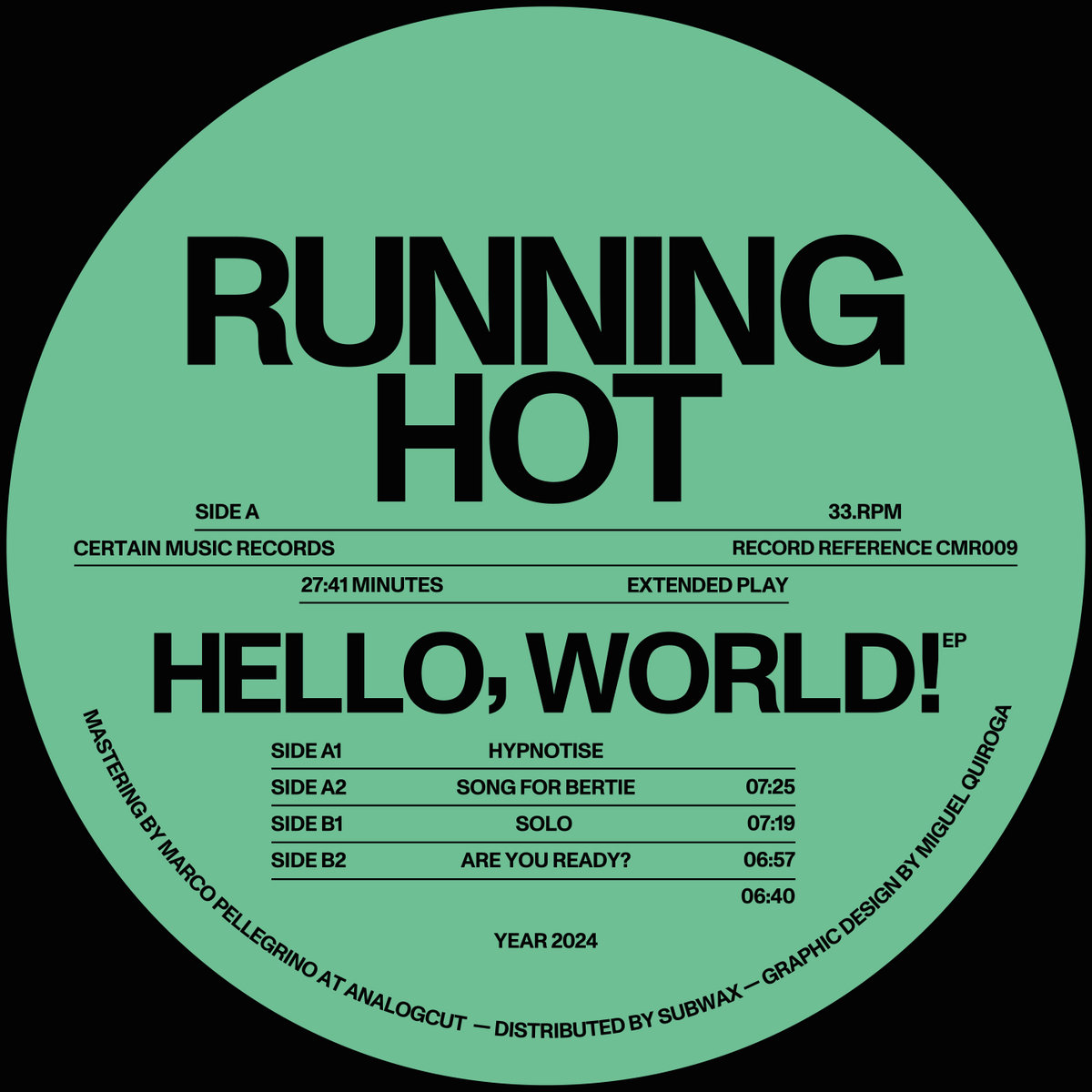 村越弘明/HARRY TOUR2017 BEAT FAST CD Running Hot - Hello World! | Running Hot - Hello Wolrd! CMR009
