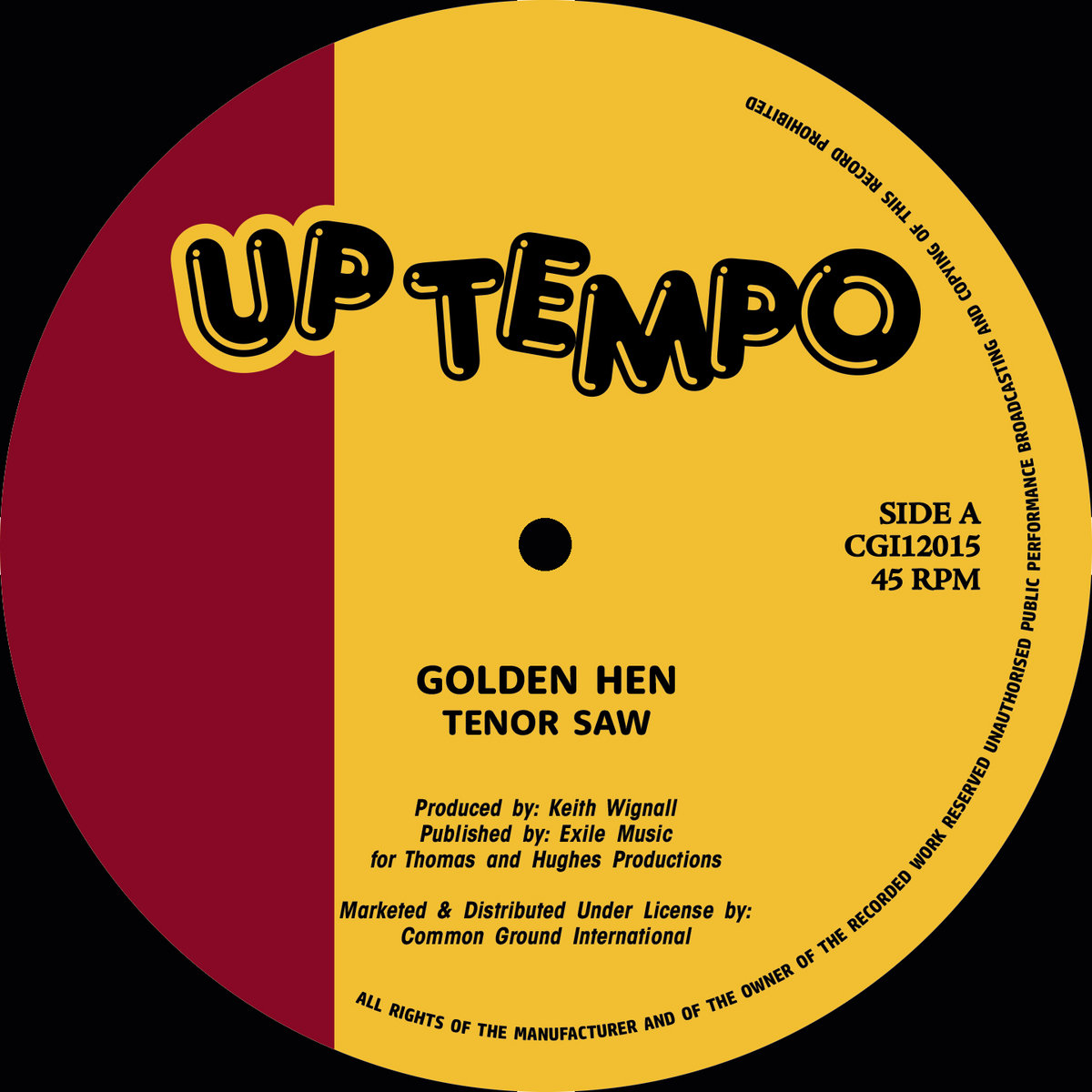 英12” Tenor Saw / Gorgan Players Golden Hen / Golden Dub UT012 Uptempo Records /00250 a1051696126_10.jpg
