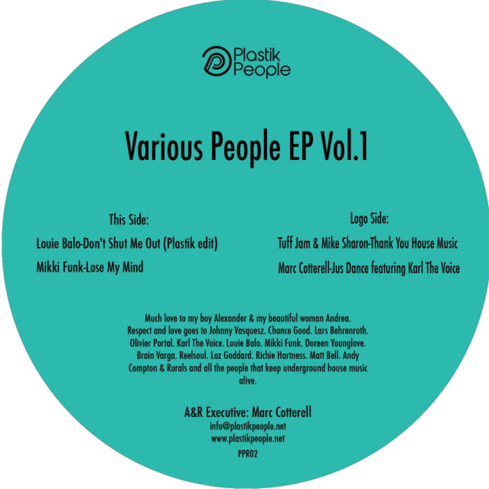 PPR02 - Various People Vol.1 | Plastik People Recordings