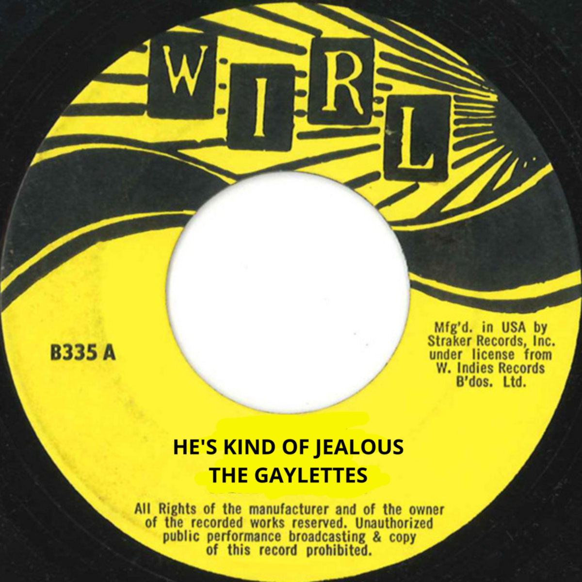 ジャマイカ7” The Tennors , The Gaylettes Massie Massa / Hes Kind Of Jealous none WIRL /00050 The Tennors, The Gaylettes – Massie Massa / He's Kind Of Jealous