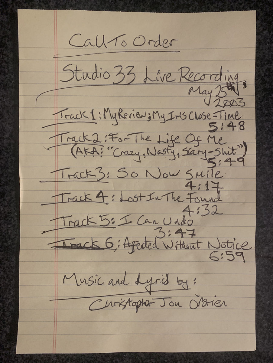 Studio 33 Live Recording | Call To Order