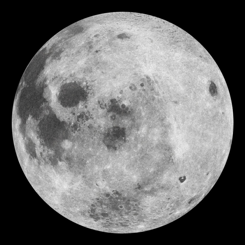 『 In the moonlight 』原画B3size JAXA | Studying the Gravity and Topography of the Moon