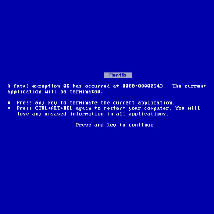 A Fatal Exception | mentis