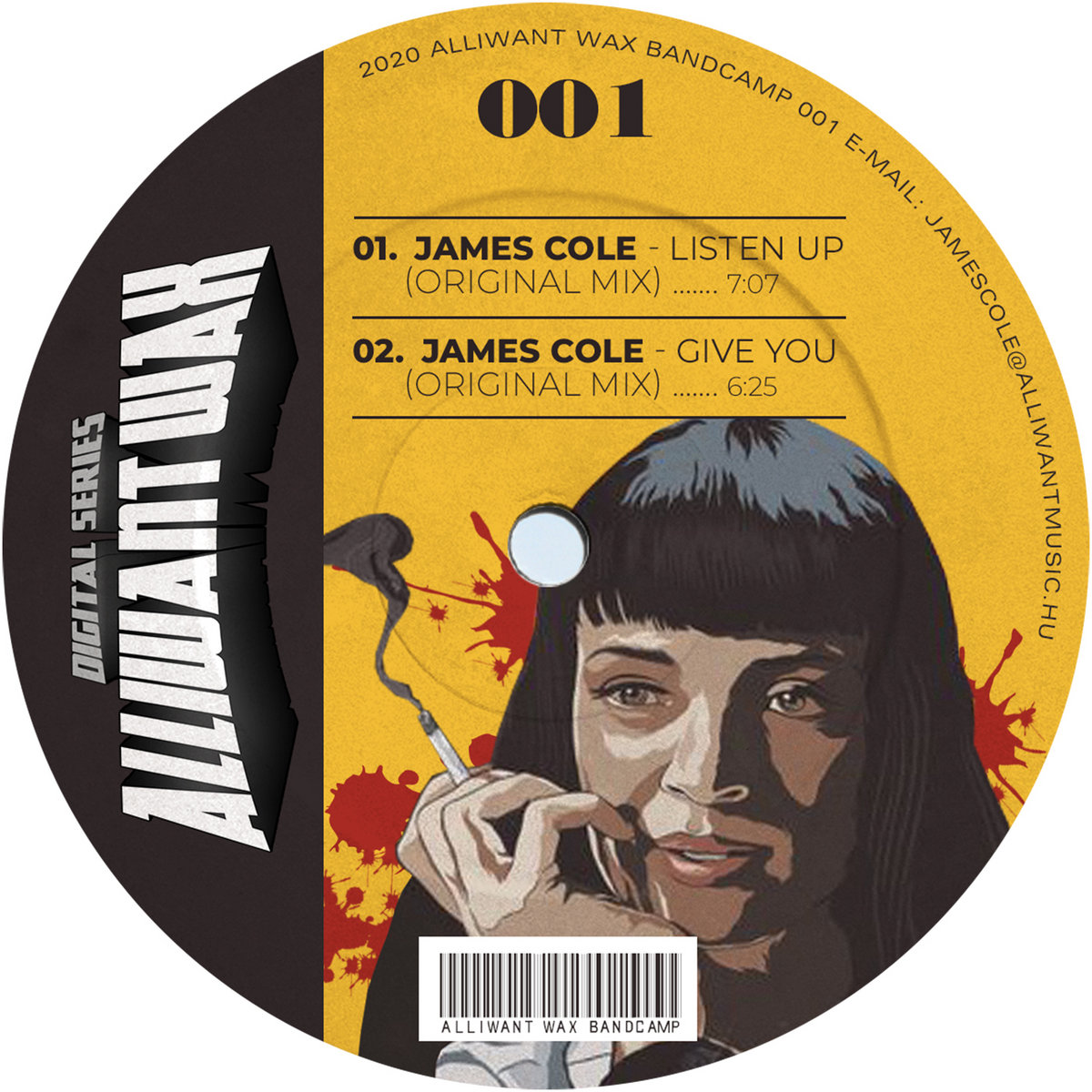 JAMES COLE Alliwant Wax 001 Bandcamp James Cole
