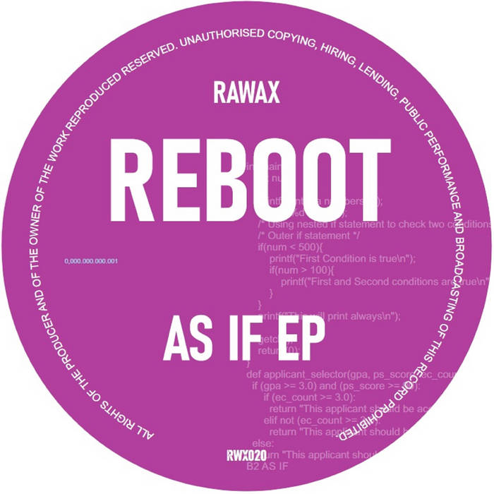 ミュージック REBOOT RWX020 | Reboot | dbh-music