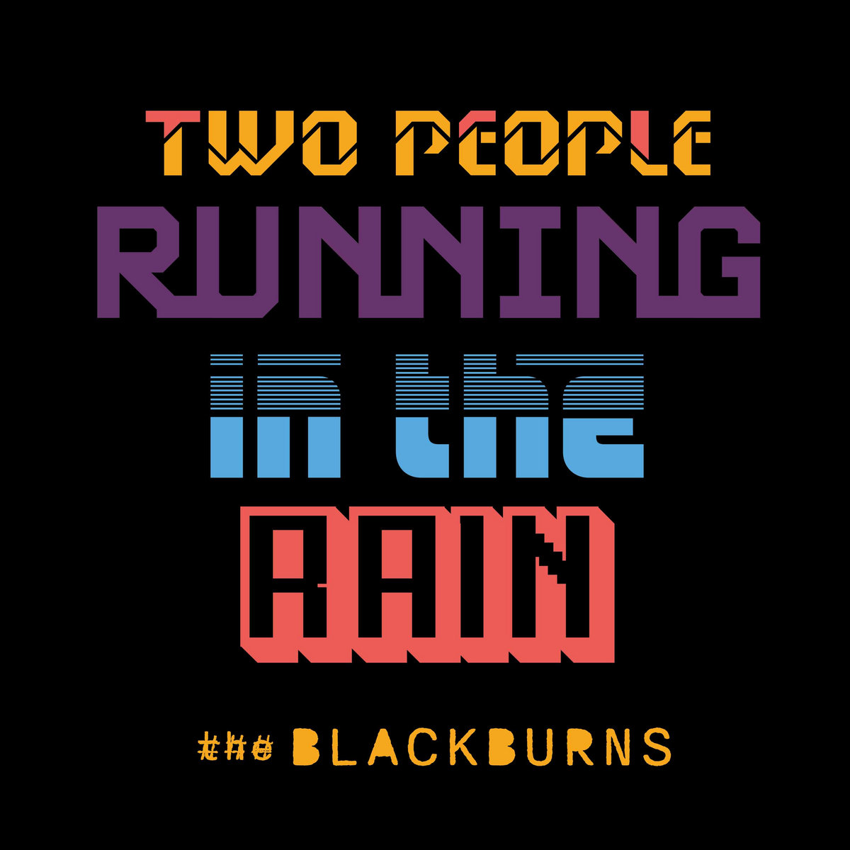 Two People Running in the Rain