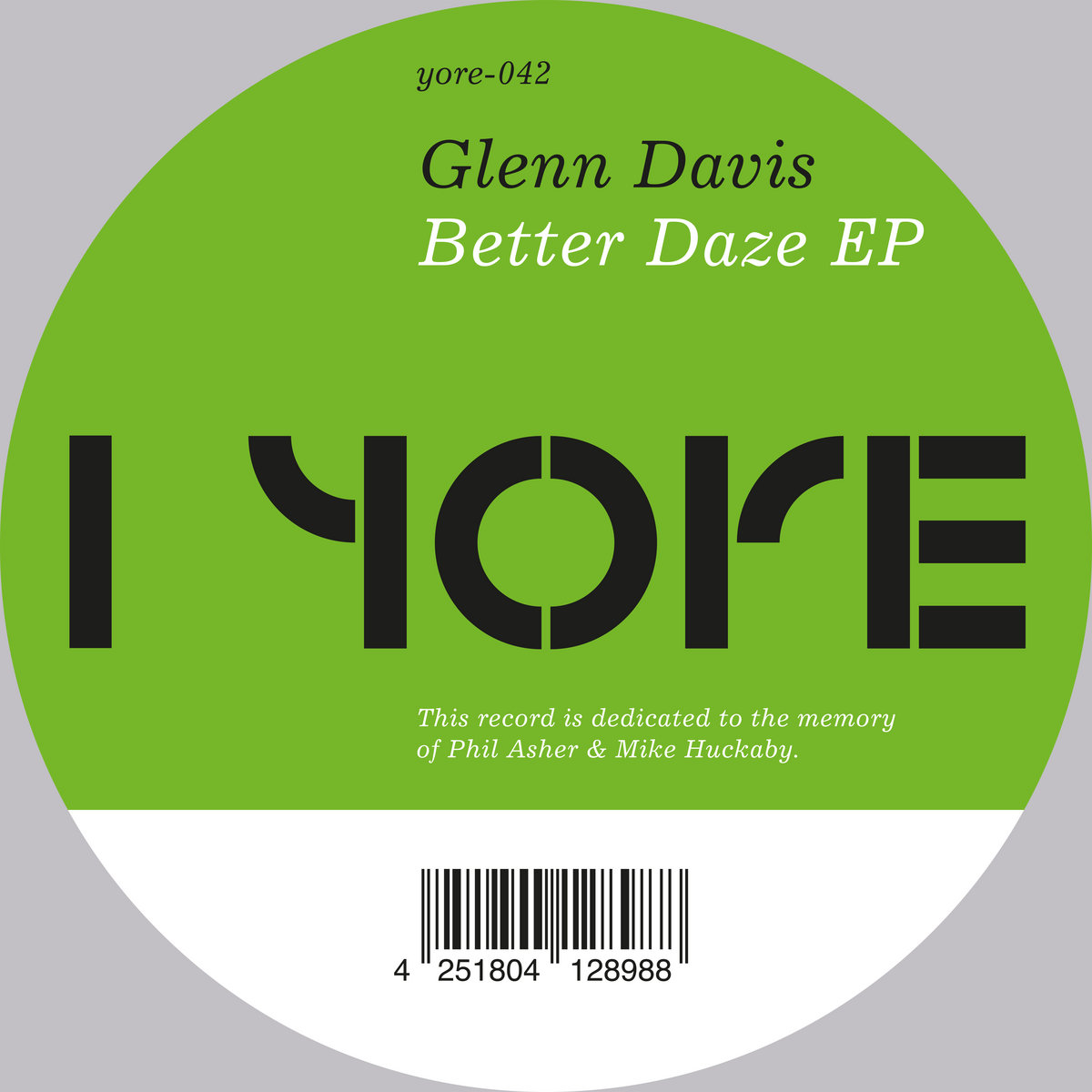 Glenn Davis - Better Daze EP (Yore Records 042) cover