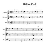 Old Joe Clark Harmony Parts Sheet Music