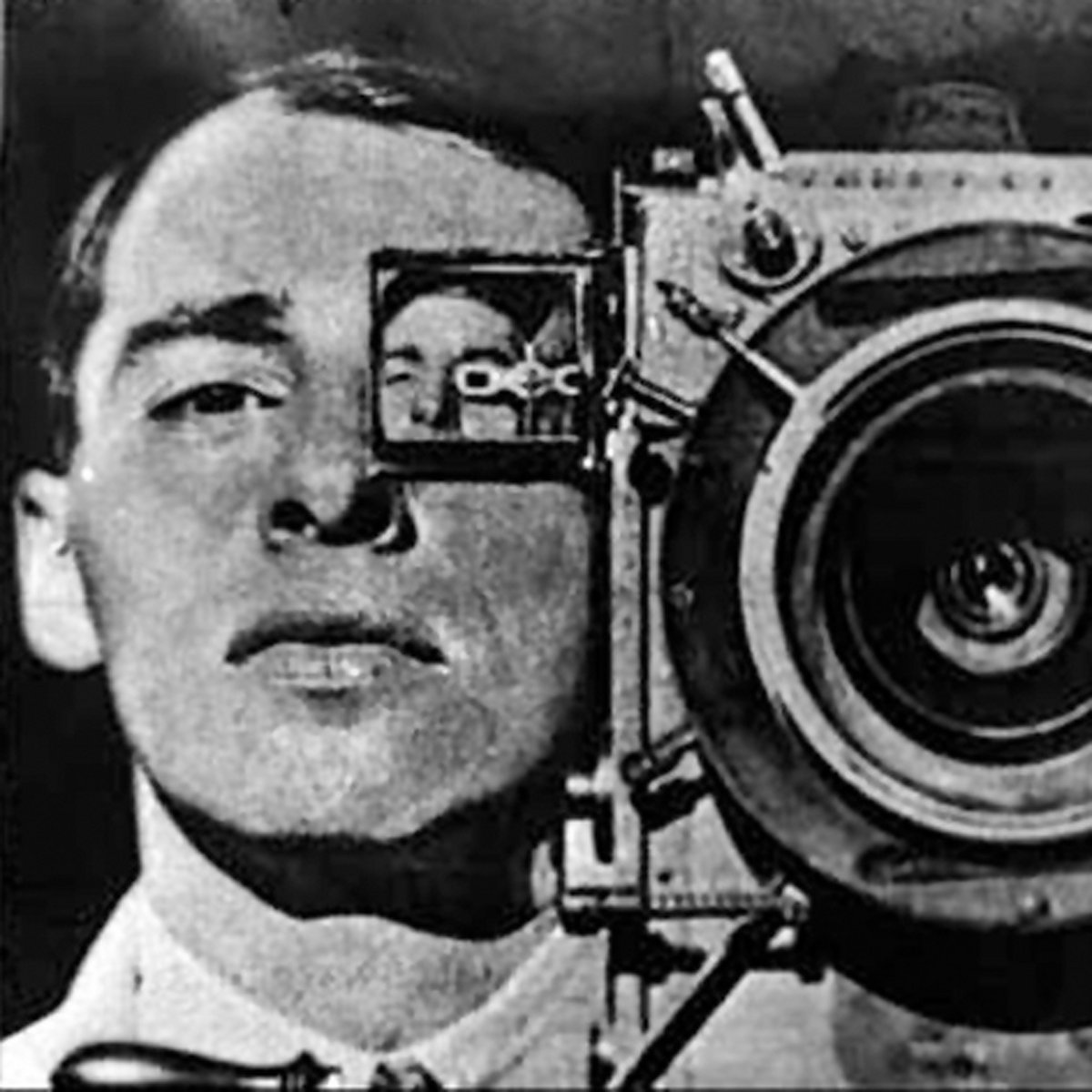 black and white movie camera