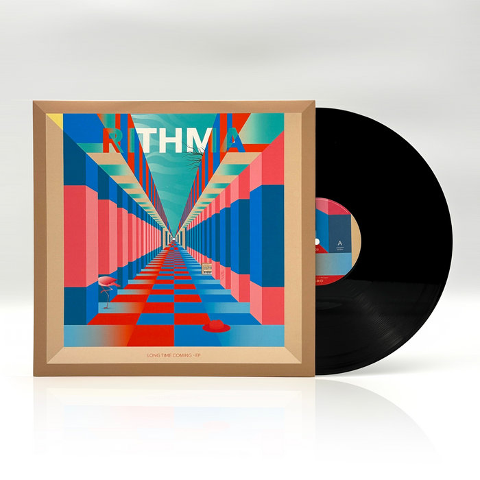 Pochette de Rithma – Long Time Coming EP (Lacquer Pizza – LACQ009) LIMITED 100 COPIES par Rithma