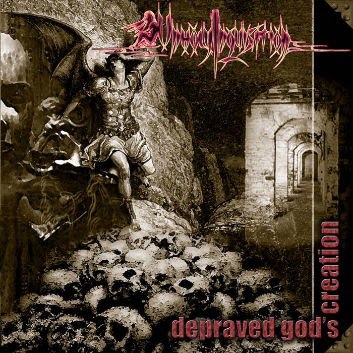 [pl] ihounde, the saint of depravity. Bastien deharme арт. Newona ritual offering to the depraved god. Kraanium band. Альбом godless.