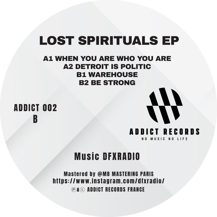Pochette de VINYL 12" LOST SPIRITUALS EP AR002 par DFXRADIO / DAVID FERRET