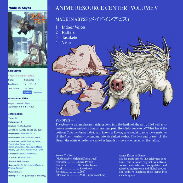 ARC Volume V (Made in Abyss) Anime Resource Center Carly
