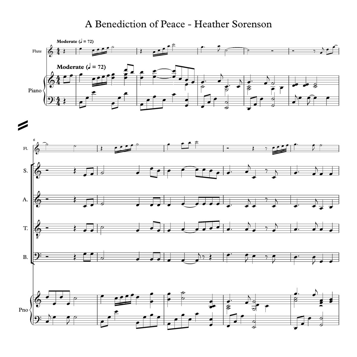 A Benediction of Peace Heather Sorenson Choral Music Practice Files