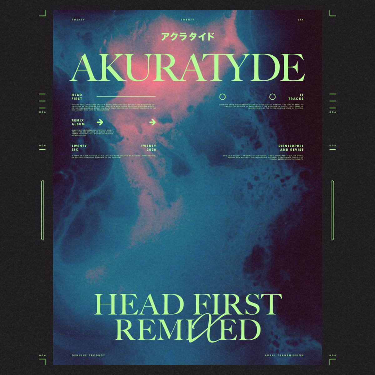 Cover for Syglit's remix of Akuratyde's 'Echoes', released on Modern Conveniences as part of the Head First Remixed album.