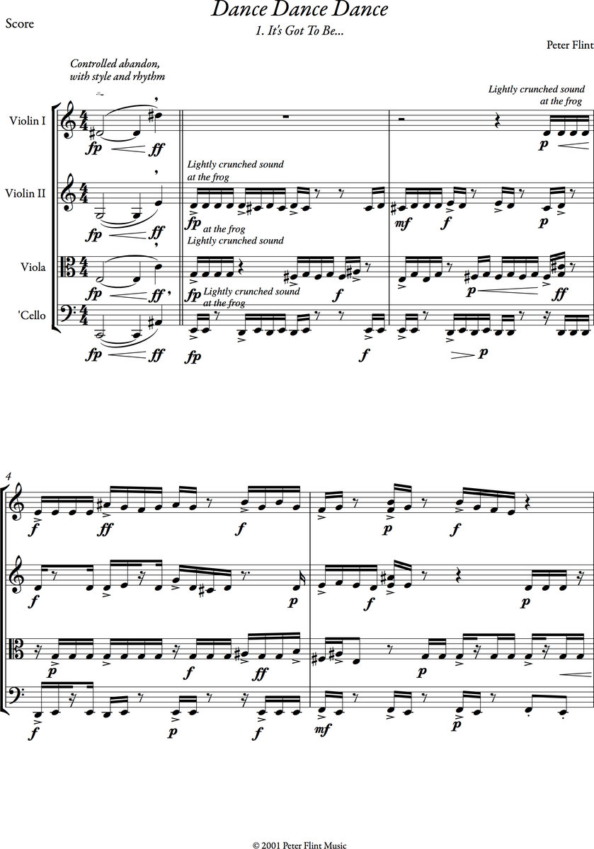 Dance Dance Dance: String Quartet | Peter Flint