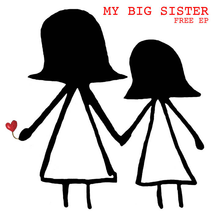 two sisters clipart black and white