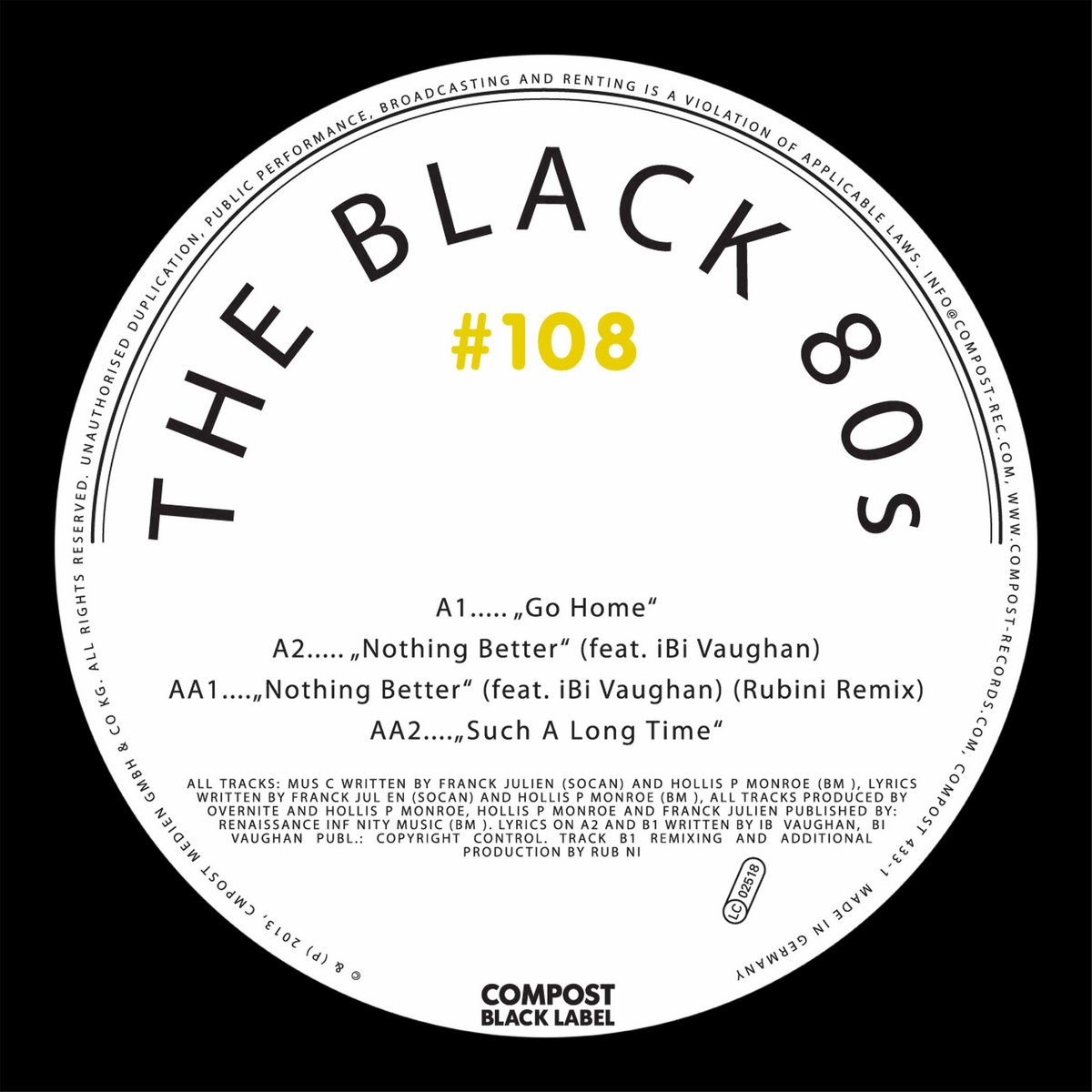 Compost Black Label 108 The Black 80s Compost Black Label