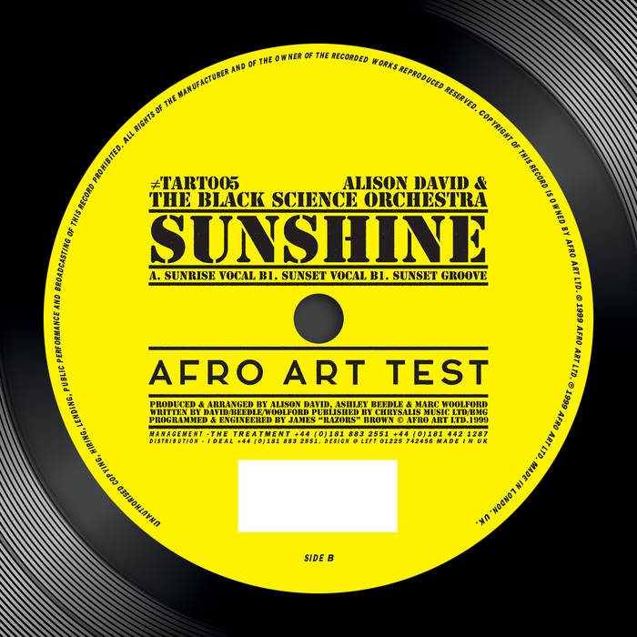 未使用 Alison David - Sunshine (Remix) Sunshine | Black Science Orchestra & Alison David | Afro Art