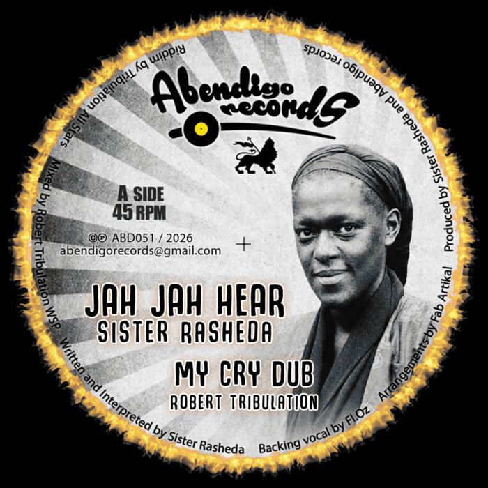 Pochette de Sister Rasheda - Jah Jah Hear / Prince Alla - Stone (WSP RMX) par Abendigo Records