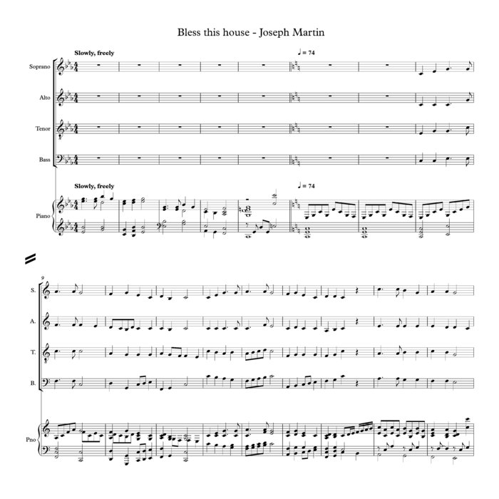 Bless this house Joseph Martin Choral Music Practice Files
