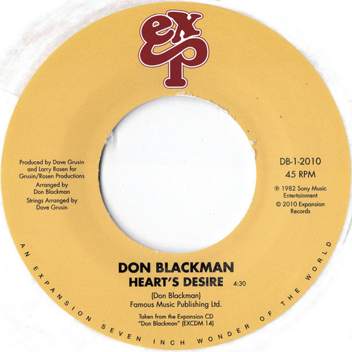 Don Blackman Heart's Desire / Holding You Loving You Expansion 7