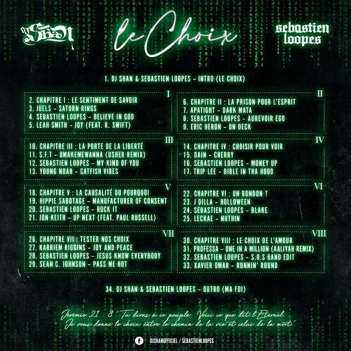 Pochette verso : Le Choix