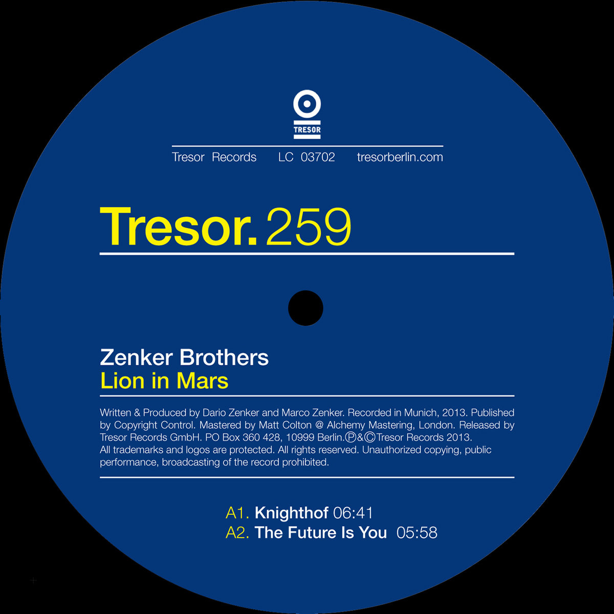 Lion in Mars | Zenker Brothers | Tresor Records