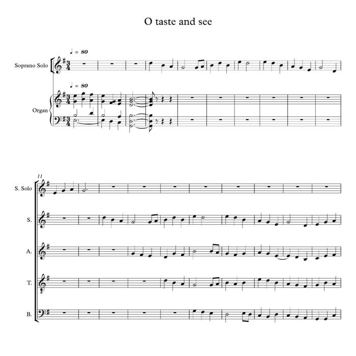 O taste and see Choral Music Practice Files