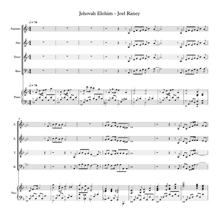 Jehovah Elohim Joel Raney Choral Music Practice Files