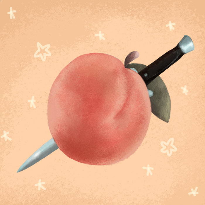 bruised peach blazer